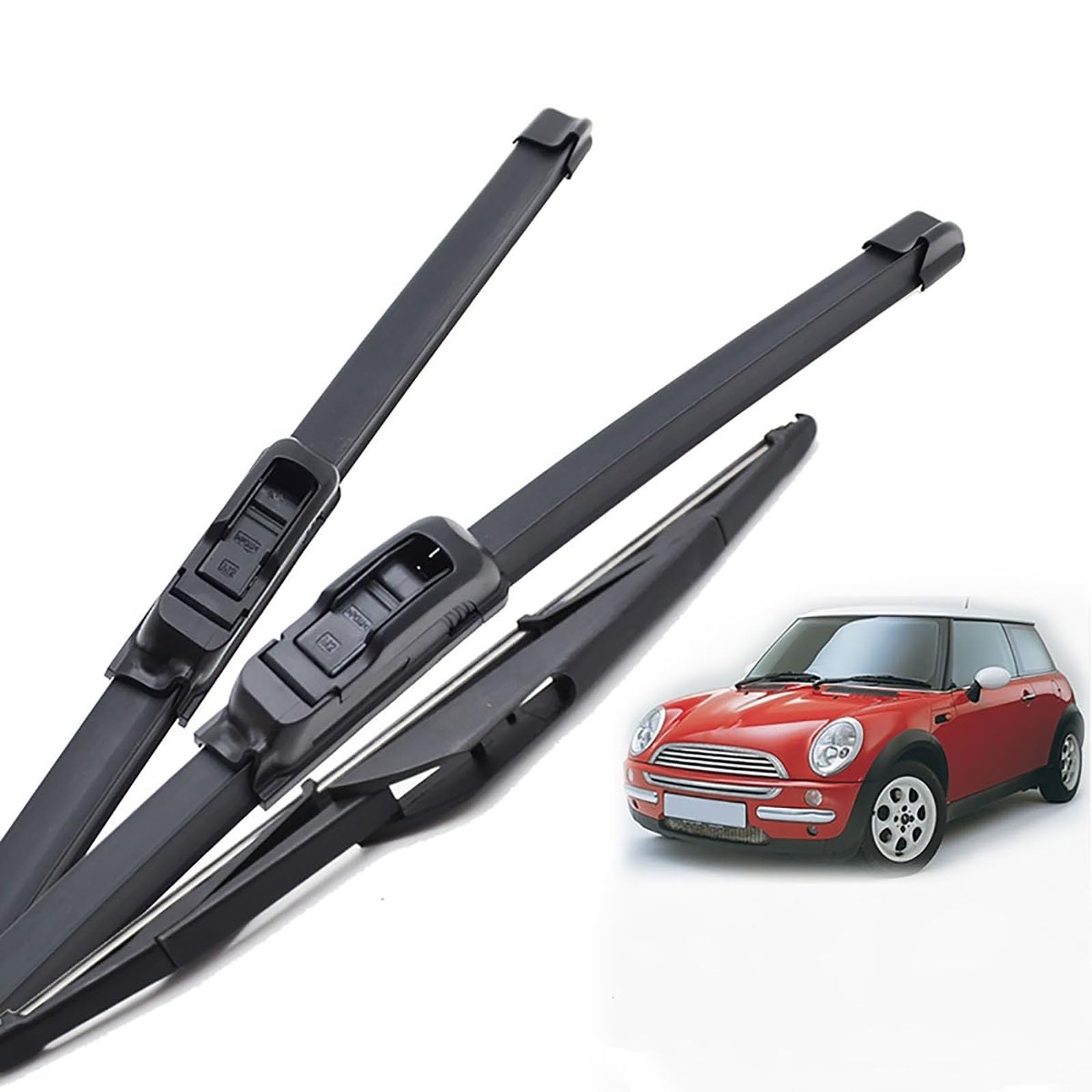 Scheibenwischerblätter Für Mini Für Cooper S One D Hatch R50 R53 2001 2002 2003 2004 Wischer Vorne Hinten Wischer Set kit Windschutzscheibe Windschutzscheibe Fenster Wischerblätter von NITRIMS