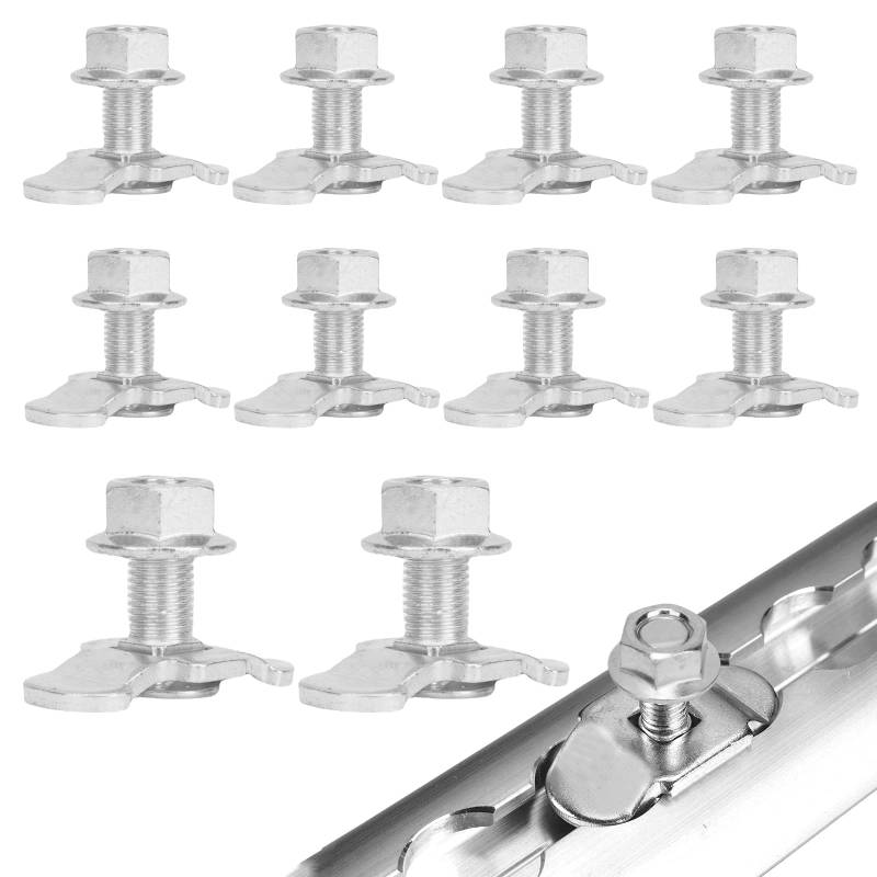 NIUQIGE Screw Fitting M8 for Airline Rails Fitting End Fitting for Lashing Rails 20 mm Pack of 10tück 20 mm Gewindelänge Schraubfitting M8 für Airlineschienen Fitting Endbeschlag für Zurrschienen von NIUQIGE