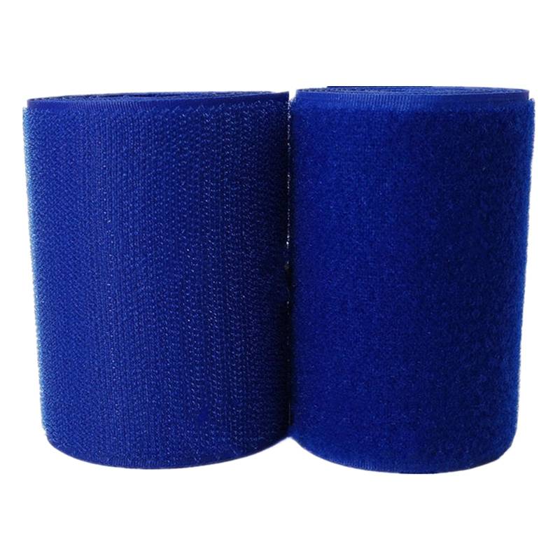 Haushaltswäsche Nähen 100 mm großes Klettband for Aufnähen, Nicht Selbstklebende Nylonstreifen auf der Rückseite, Stoffverschluss, ineinandergreifendes Klebeband(Blue,100MM x 3 Yards) von NIUSABOU