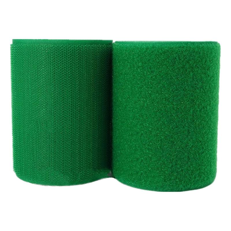 Haushaltswäsche Nähen 100 mm großes Klettband for Aufnähen, Nicht Selbstklebende Nylonstreifen auf der Rückseite, Stoffverschluss, ineinandergreifendes Klebeband(Green,100MM x 1 Yards) von NIUSABOU