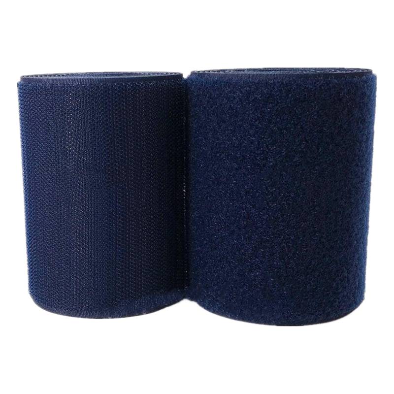 Haushaltswäsche Nähen 100 mm großes Klettband for Aufnähen, Nicht Selbstklebende Nylonstreifen auf der Rückseite, Stoffverschluss, ineinandergreifendes Klebeband(Navy Blue,100MM x 1 Yards) von NIUSABOU