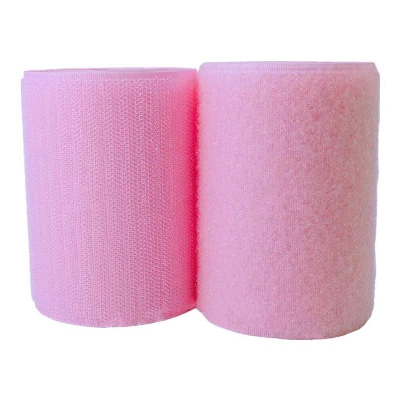 Haushaltswäsche Nähen 100 mm großes Klettband for Aufnähen, Nicht Selbstklebende Nylonstreifen auf der Rückseite, Stoffverschluss, ineinandergreifendes Klebeband(Pink,100MM x 2 Yards) von NIUSABOU