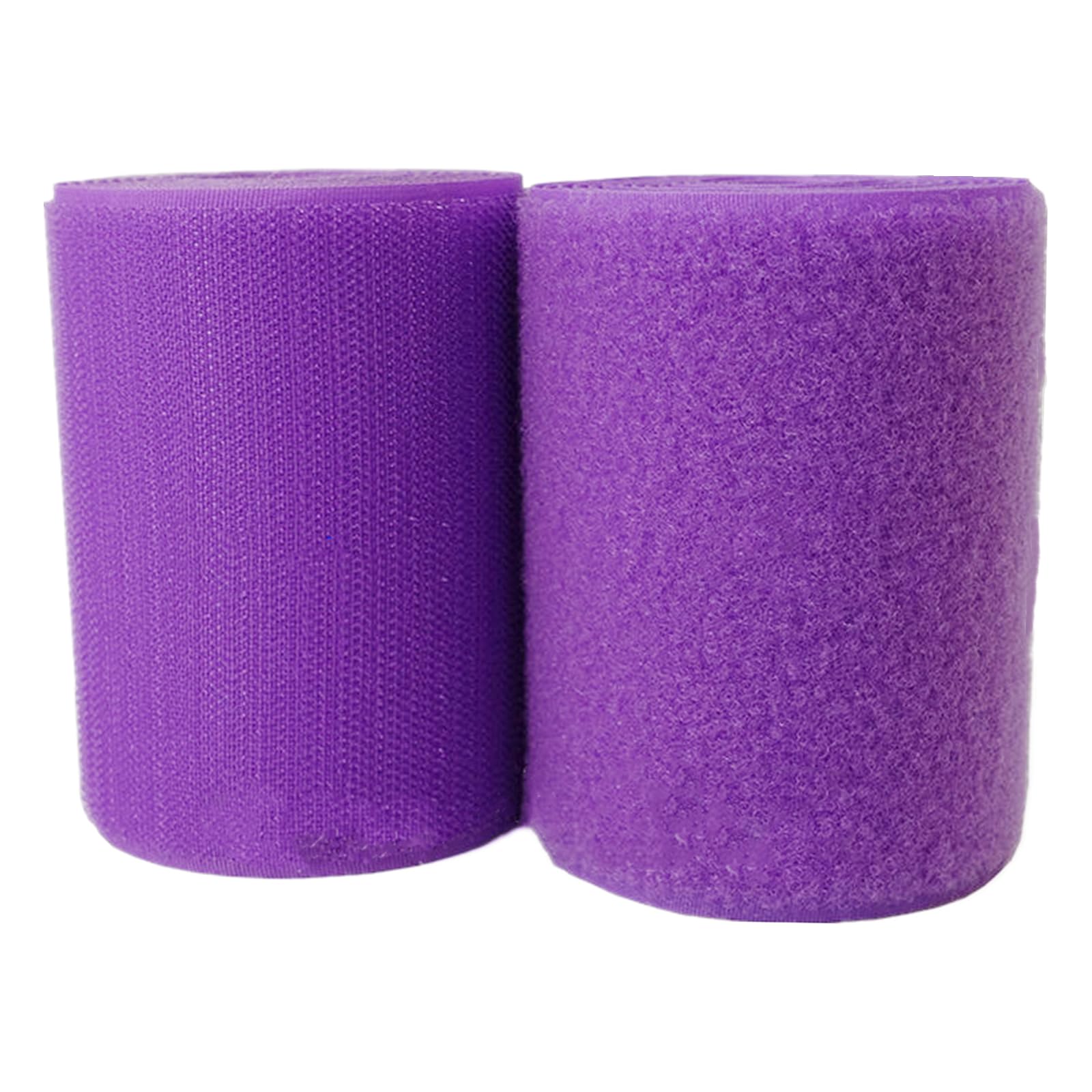 Haushaltswäsche Nähen 100 mm großes Klettband for Aufnähen, Nicht Selbstklebende Nylonstreifen auf der Rückseite, Stoffverschluss, ineinandergreifendes Klebeband(Purple,100MM x 2 Yards) von NIUSABOU