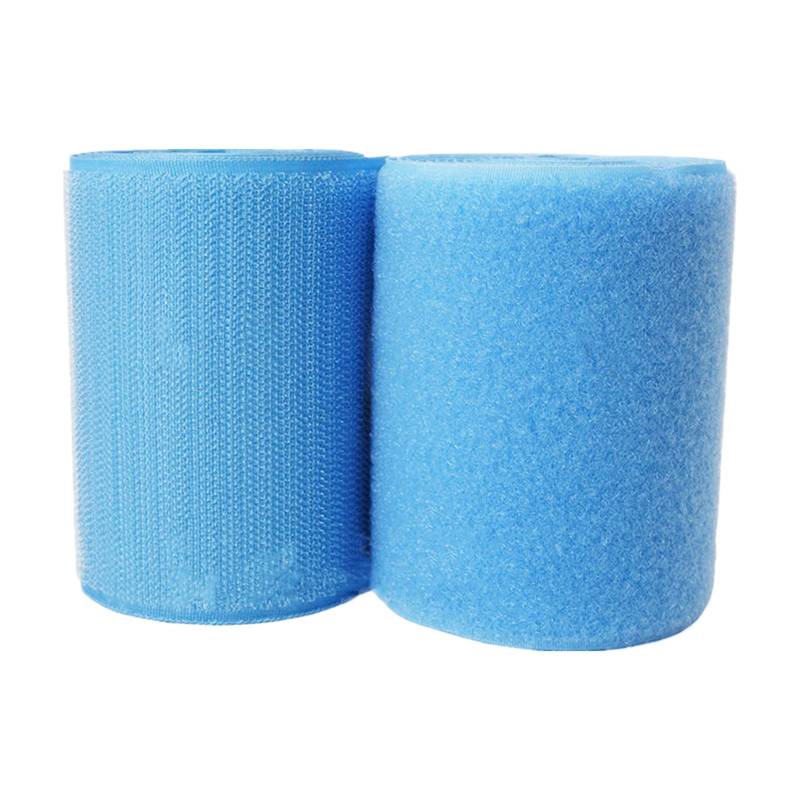 Haushaltswäsche Nähen 100 mm großes Klettband for Aufnähen, Nicht Selbstklebende Nylonstreifen auf der Rückseite, Stoffverschluss, ineinandergreifendes Klebeband(Sky Blue,100MM x 3 Yards) von NIUSABOU