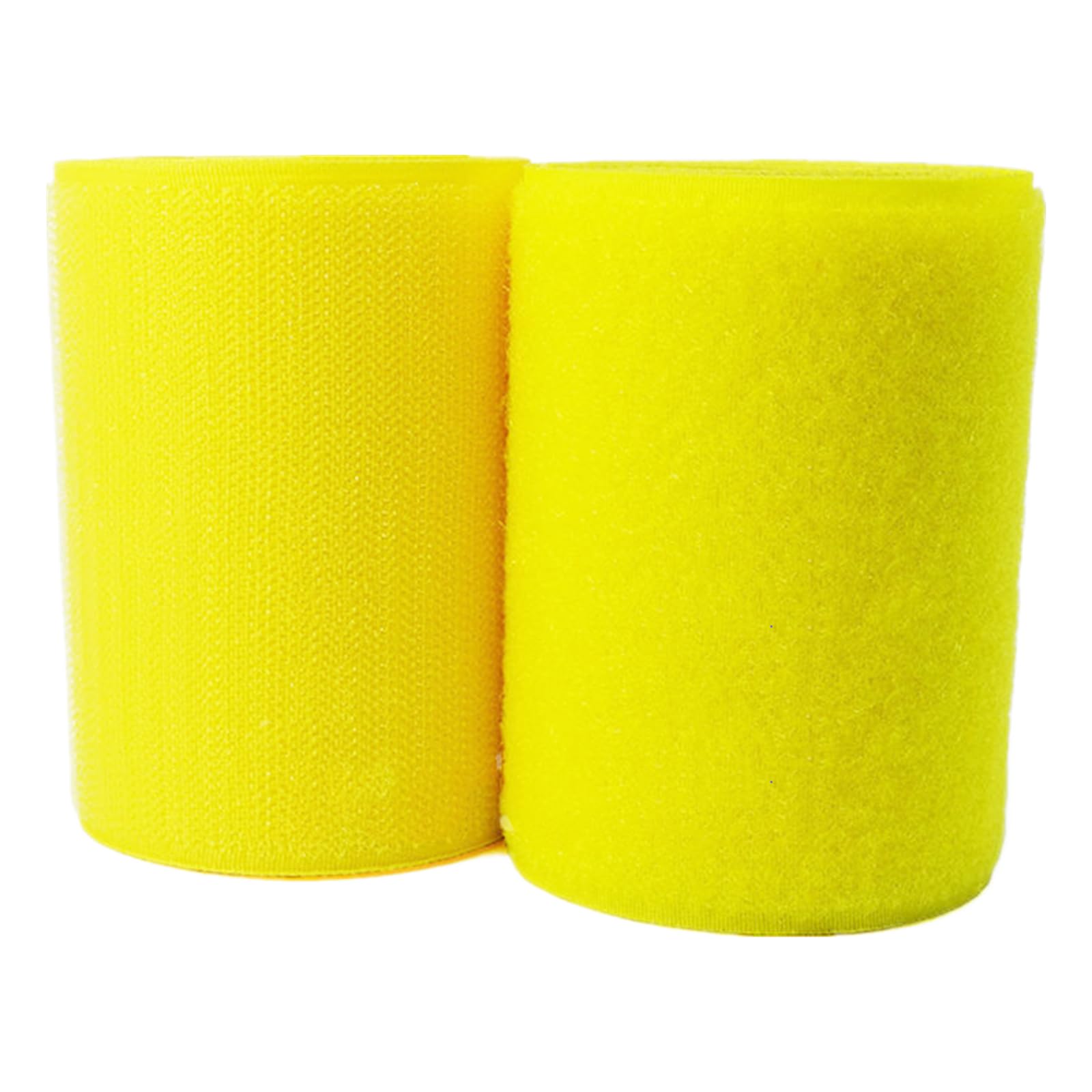 Haushaltswäsche Nähen 100 mm großes Klettband for Aufnähen, Nicht Selbstklebende Nylonstreifen auf der Rückseite, Stoffverschluss, ineinandergreifendes Klebeband(Yellow,100MM x 1 Yards) von NIUSABOU