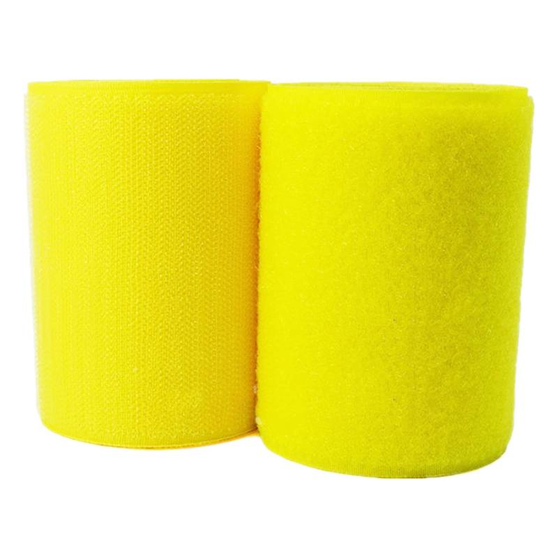 Haushaltswäsche Nähen 100 mm großes Klettband for Aufnähen, Nicht Selbstklebende Nylonstreifen auf der Rückseite, Stoffverschluss, ineinandergreifendes Klebeband(Yellow,100MM x 1 Yards) von NIUSABOU