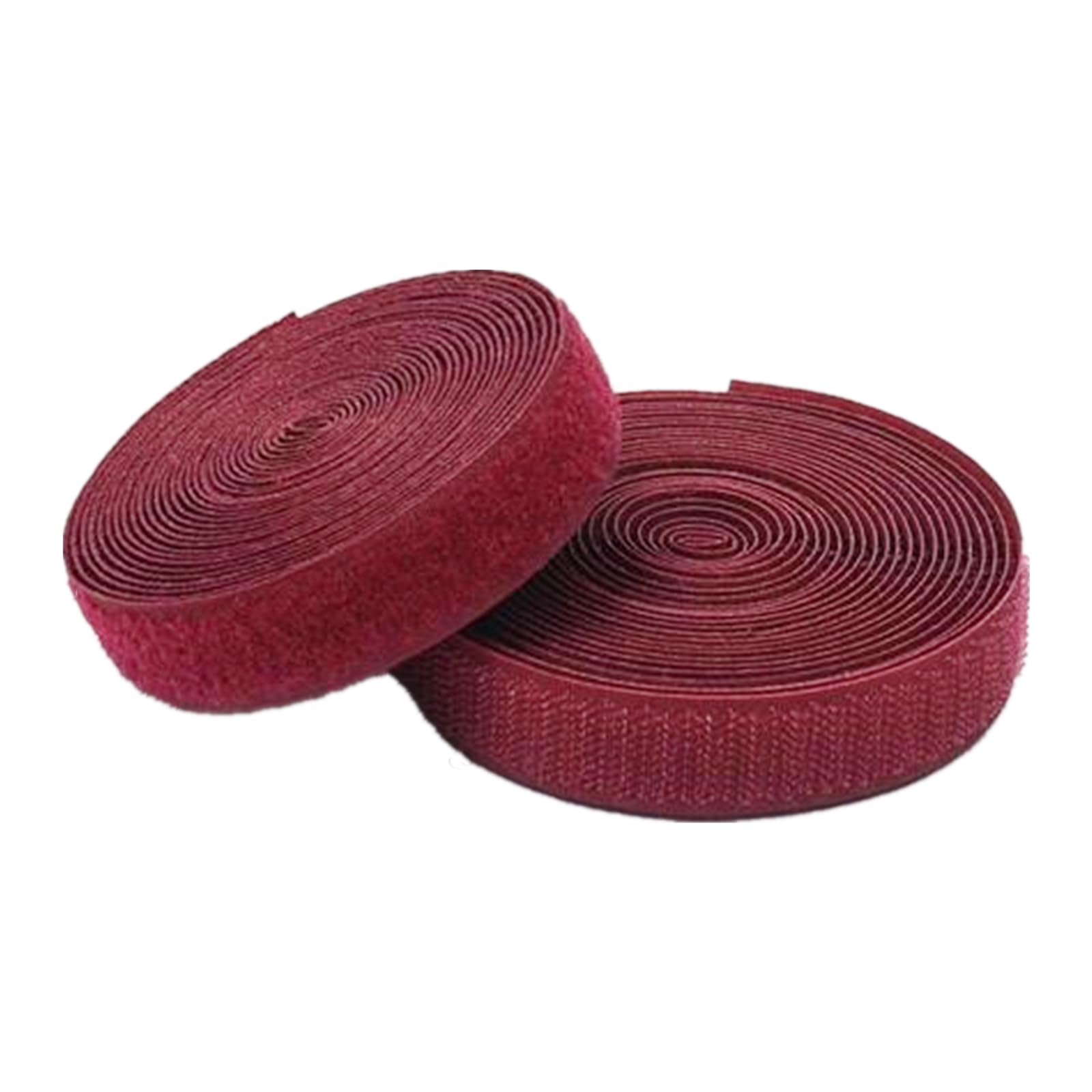 Haushaltswäsche Nähen Klettband for Aufnähen, 20 mm, 25 Yards. Nicht Selbstklebende Nylonstoffstreifen for Nähen von Kleidung, Schuhen und for Basteln(Dark Red,20MM x 10 Yards) von NIUSABOU