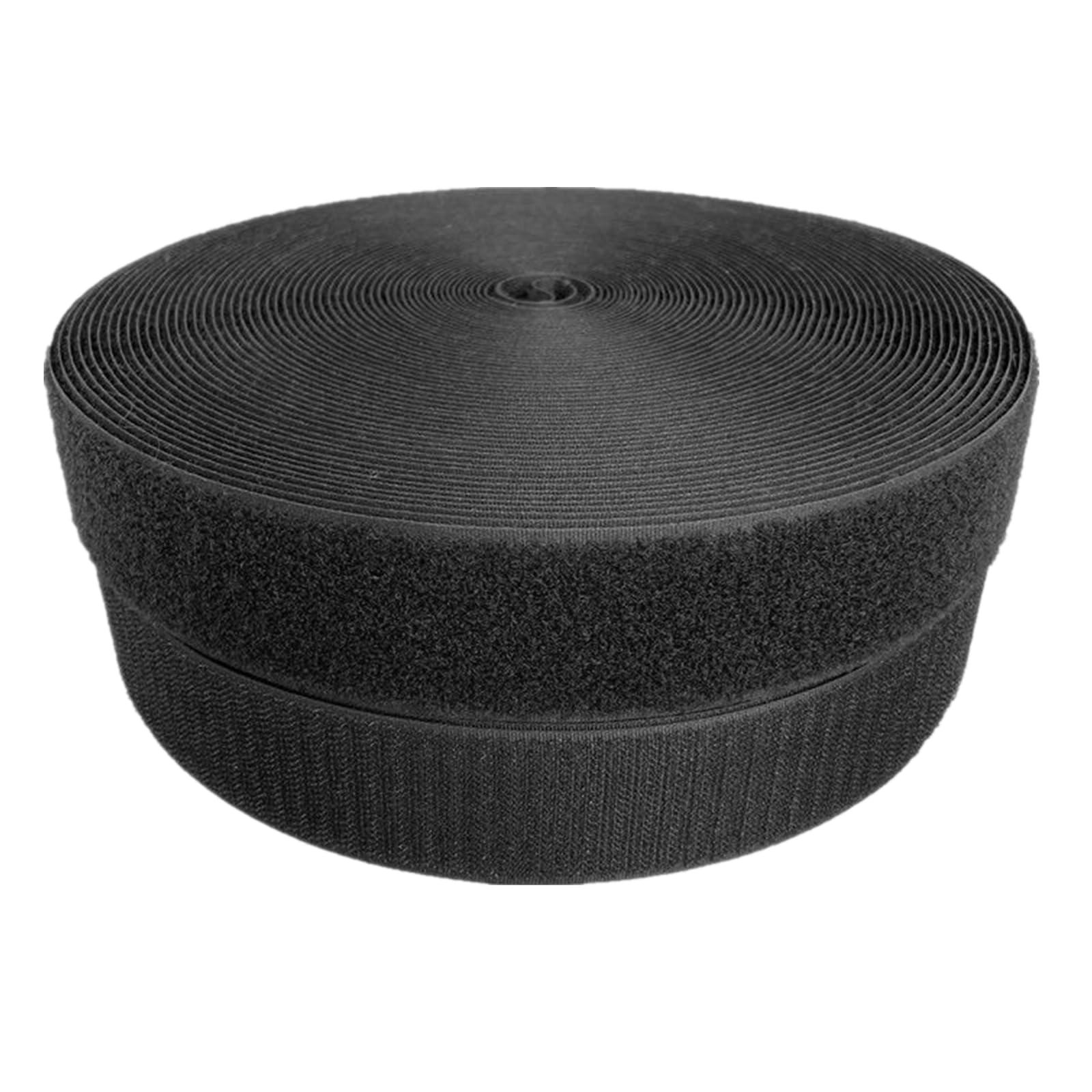 Haushaltswäsche Nähen Klettband for Aufnähen, 50 mm, grau-schwarzes Stoffverschluss-Klebeband for Kleidung, Bastelarbeiten, Nähprojekte rund um Zuhause und im Büro(Black,50MM x 5 Yards) von NIUSABOU