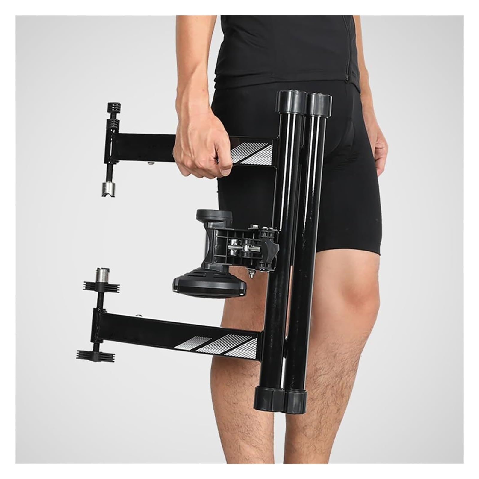 Indoor Heimtrainer Fitness-Roller, for Trainingsfahrten, Indoor-Fahrten, Vicycle-Trainer mit sanftem Magnetwiderstand, Fahrradtrainer-Trainingsgerät, passend for 24-28"/700C-Fahrräder von NIUSABOU