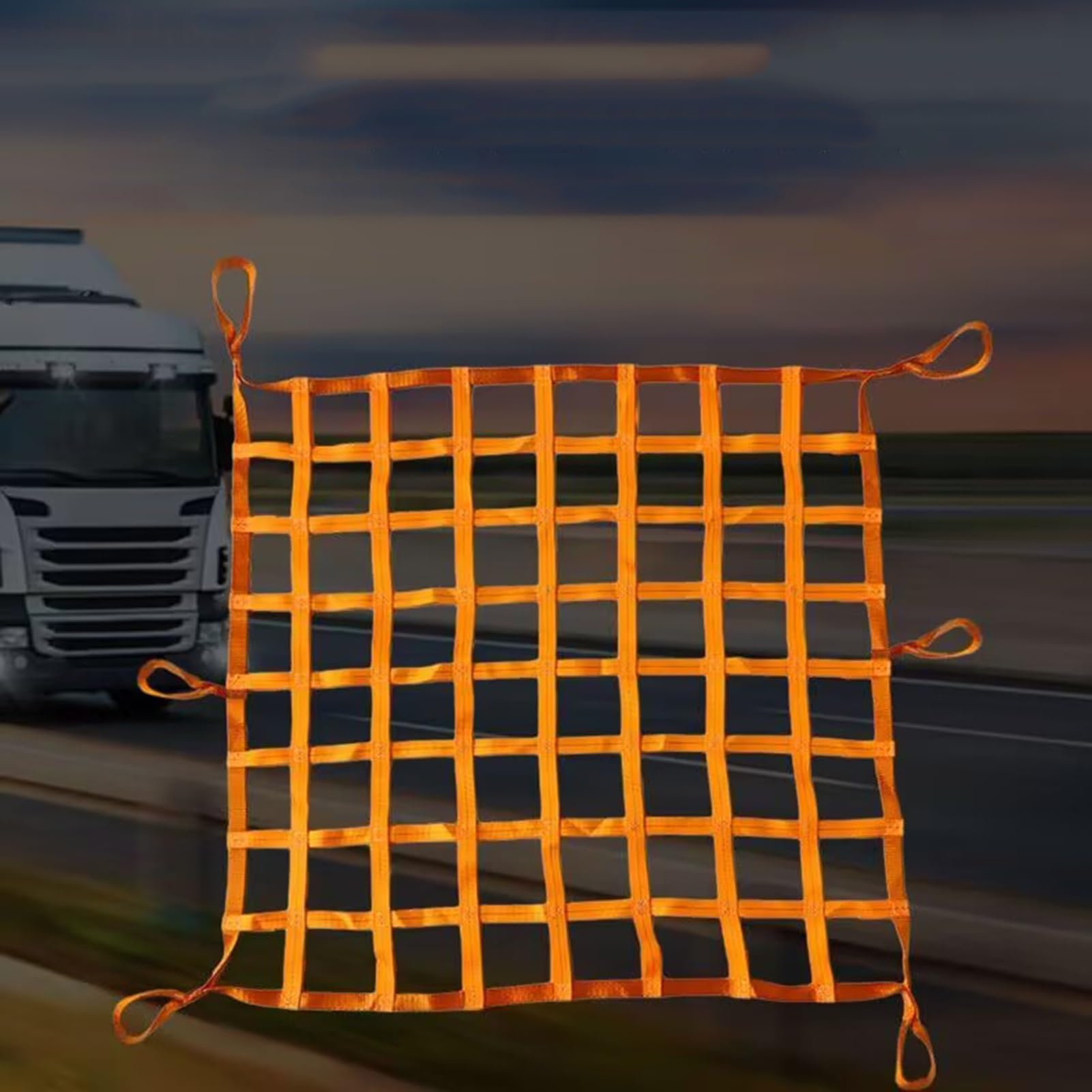 Ladekapazität Güterhebernetz Zurrnetz for Kisten und Paletten, Lasthebenetze, flaches Hebenetz aus Polyester, Sicherheitshebe-Hängenetz, Last 0,3–3,5 Tonnen(4 X 4M/Mesh 15cm/Load 2.5t) von NIUSABOU