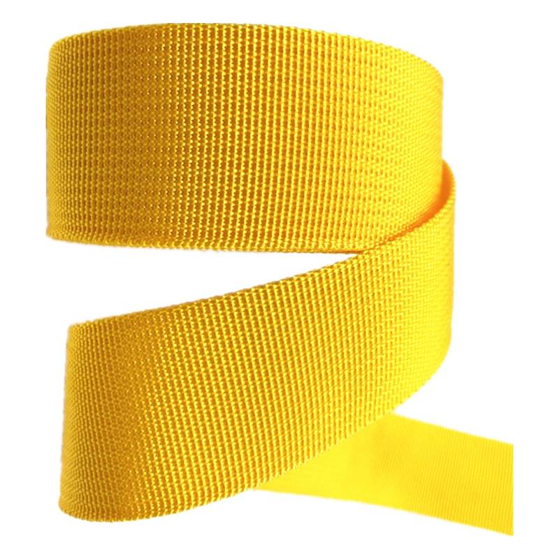 Nylon schweres Band 20 mm Polypropylen-Gurtband for die Herstellung von Taschen, Heimwerkerarbeiten, Haustierhalsbänder, Gepäckgurte, Outdoor-Klettern(Yellow,20MM x 5 Yards) von NIUSABOU