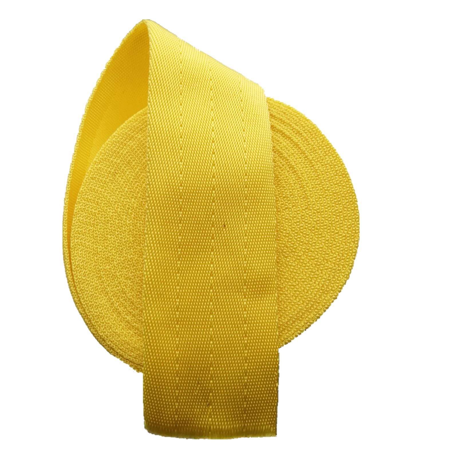 Nylon schweres Band 50 mm Polypropylen-Gurtband for Rucksäcke, Rucksäcke, Gepäck/Frachtumreifung, Wimpelketten, Taschen, Gürtel, Schlingen, DIY-Handwerk(Yellow,50MM x 5 Yards) von NIUSABOU