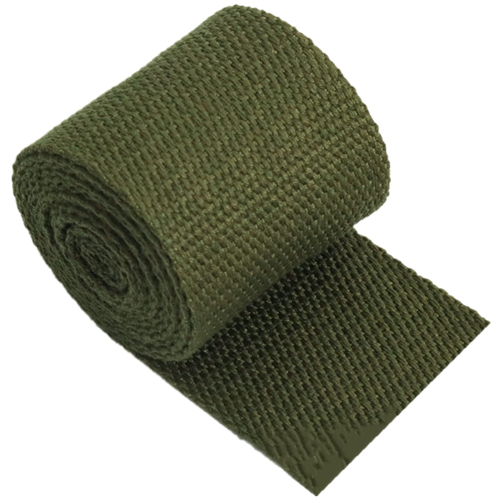 Nylon schweres Band Canvas-Baumwoll-Gurtband, 20 mm, Klebeband, Polsterung, Rucksack, Gepäck, Umreifung, DIY-Handwerk, 5/10/20 Yards Länge(ArmyGreen,20MM x 10Yard) von NIUSABOU