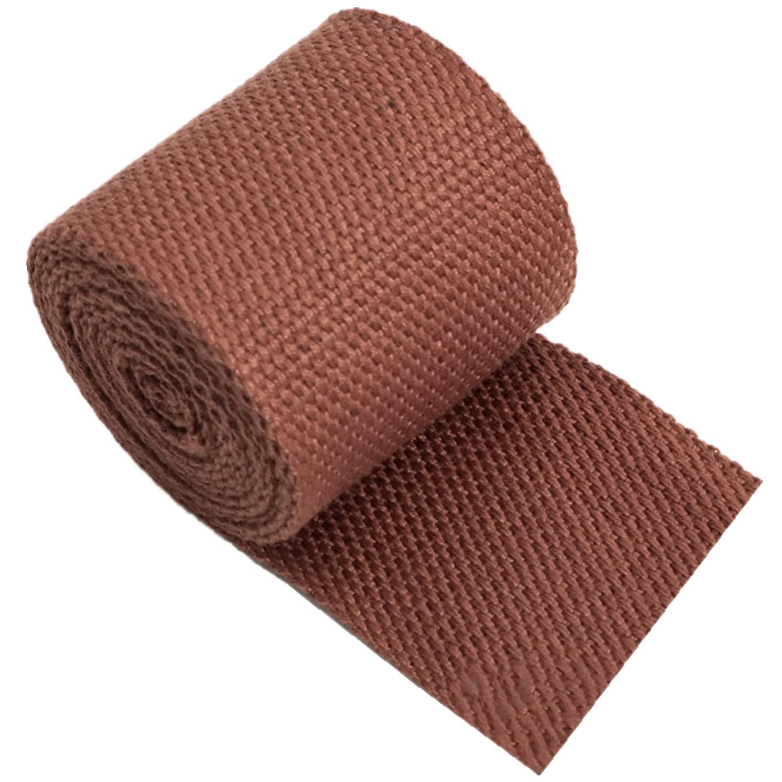 Nylon schweres Band Canvas-Baumwoll-Gurtband, 20 mm, Klebeband, Polsterung, Rucksack, Gepäck, Umreifung, DIY-Handwerk, 5/10/20 Yards Länge(Brown,20MM x 10Yard) von NIUSABOU