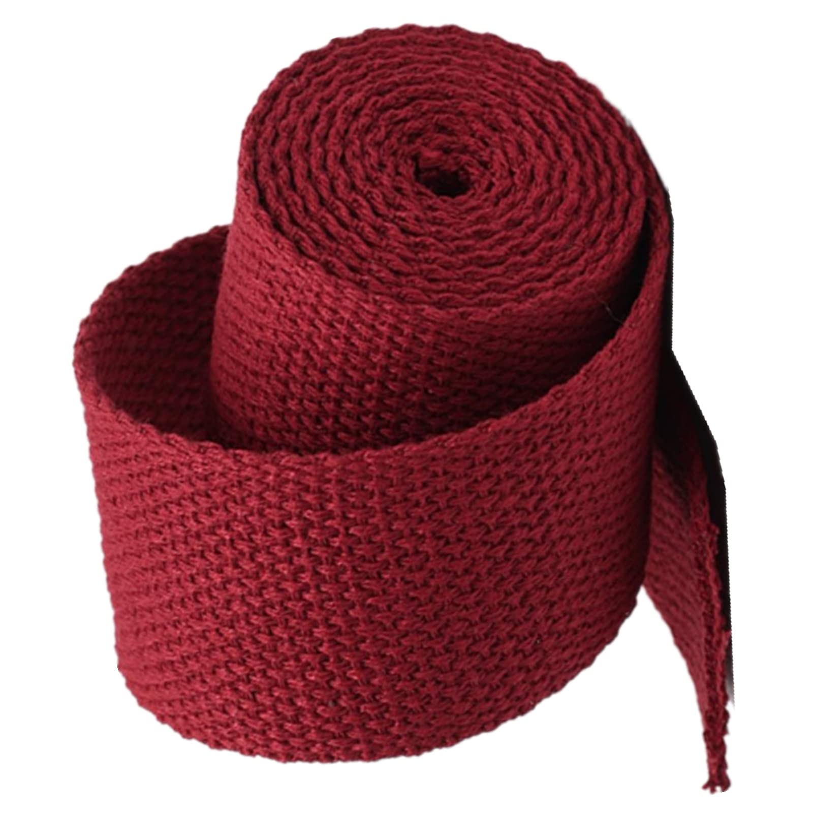 Nylon schweres Band Canvas-Baumwoll-Gurtband, 20 mm, Klebeband, Polsterung, Rucksack, Gepäck, Umreifung, DIY-Handwerk, 5/10/20 Yards Länge(DarkRed,20MM x 10Yard) von NIUSABOU