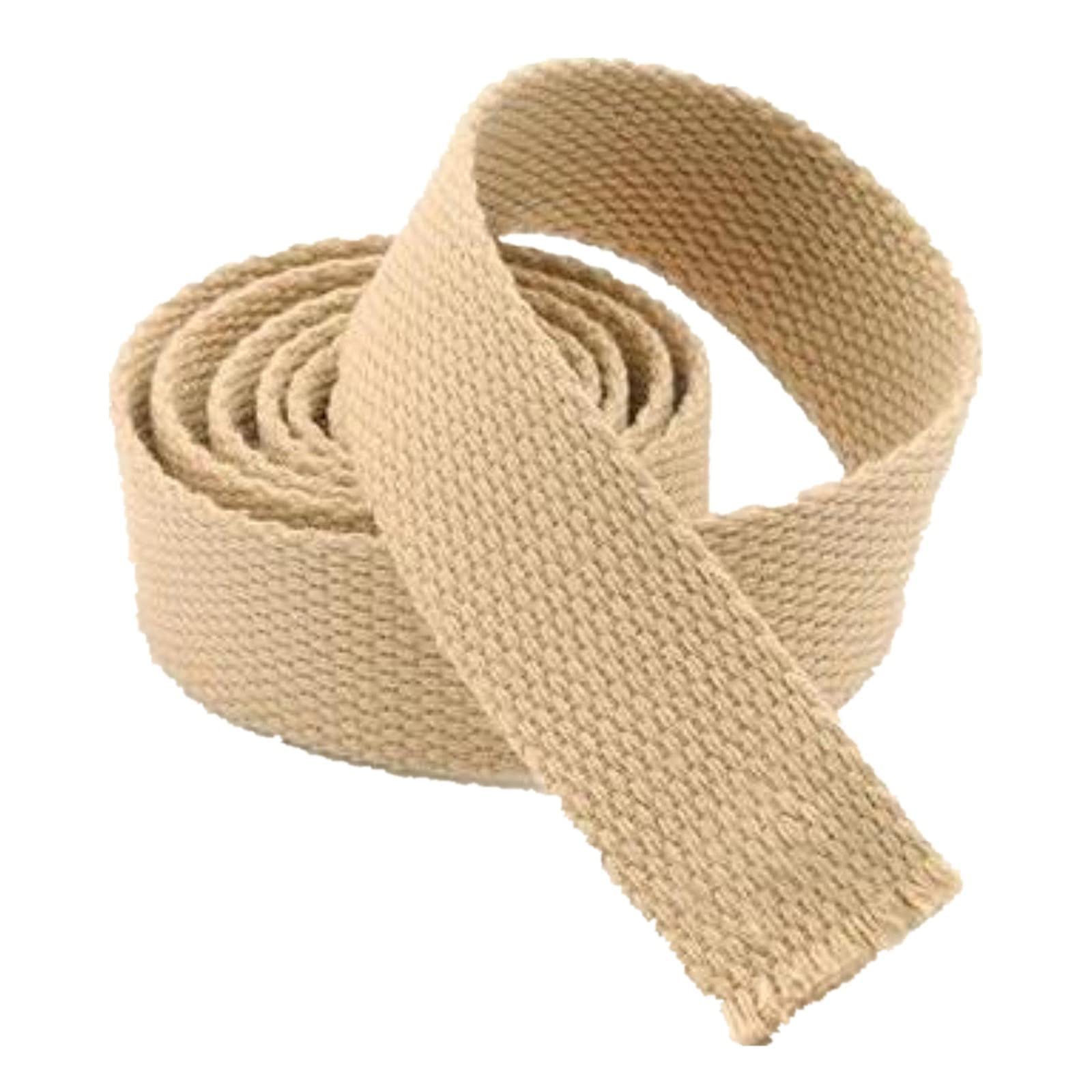 Nylon schweres Band Canvas-Baumwoll-Gurtband, 20 mm, Klebeband, Polsterung, Rucksack, Gepäck, Umreifung, DIY-Handwerk, 5/10/20 Yards Länge(Khaki,20MM x 10Yard) von NIUSABOU