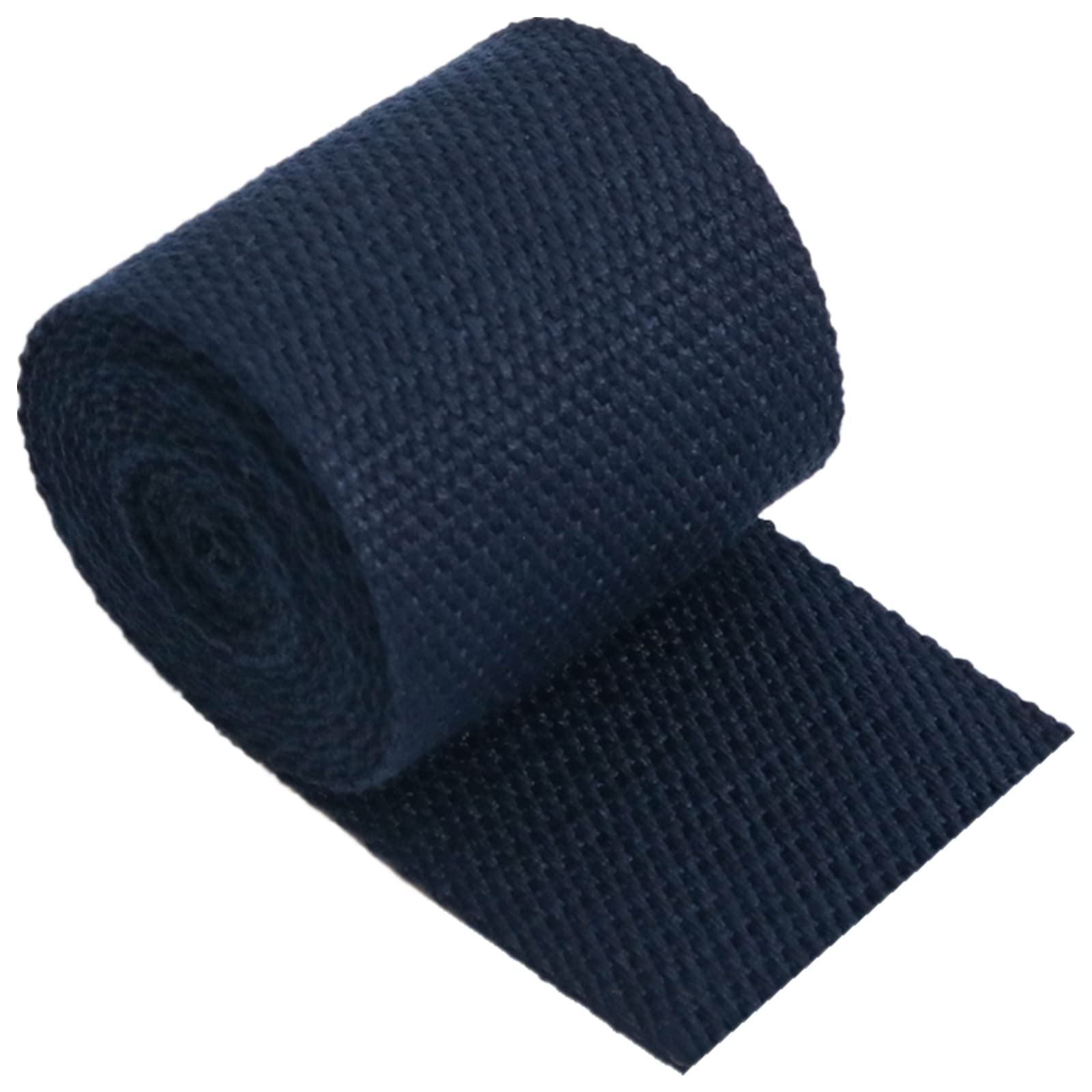 Nylon schweres Band Canvas-Baumwoll-Gurtband, 20 mm, Klebeband, Polsterung, Rucksack, Gepäck, Umreifung, DIY-Handwerk, 5/10/20 Yards Länge(Navyblue,20MM x 10Yard) von NIUSABOU