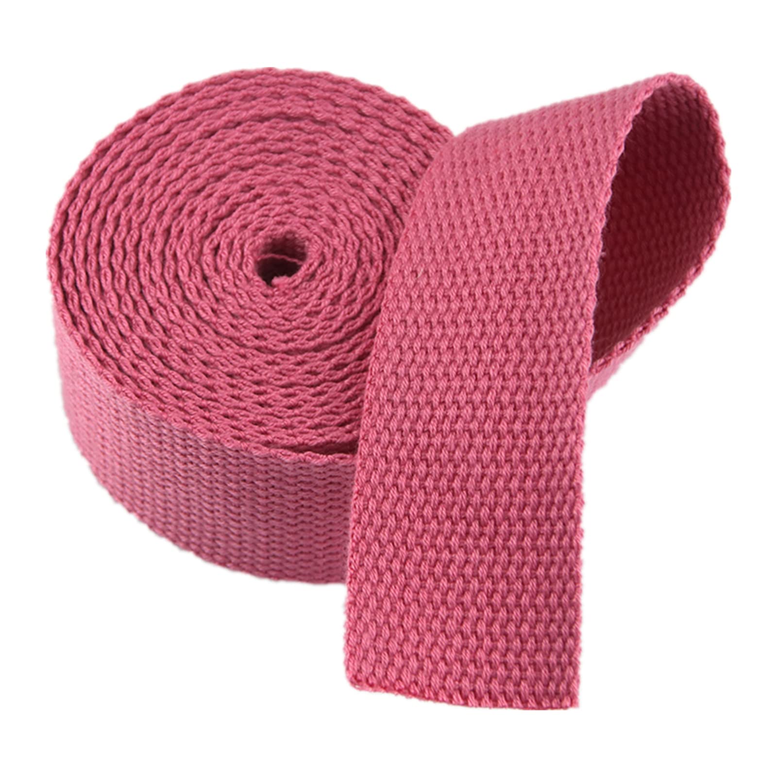 Nylon schweres Band Canvas-Baumwoll-Gurtband, 20 mm, Klebeband, Polsterung, Rucksack, Gepäck, Umreifung, DIY-Handwerk, 5/10/20 Yards Länge(Pink,20MM x 10Yard) von NIUSABOU