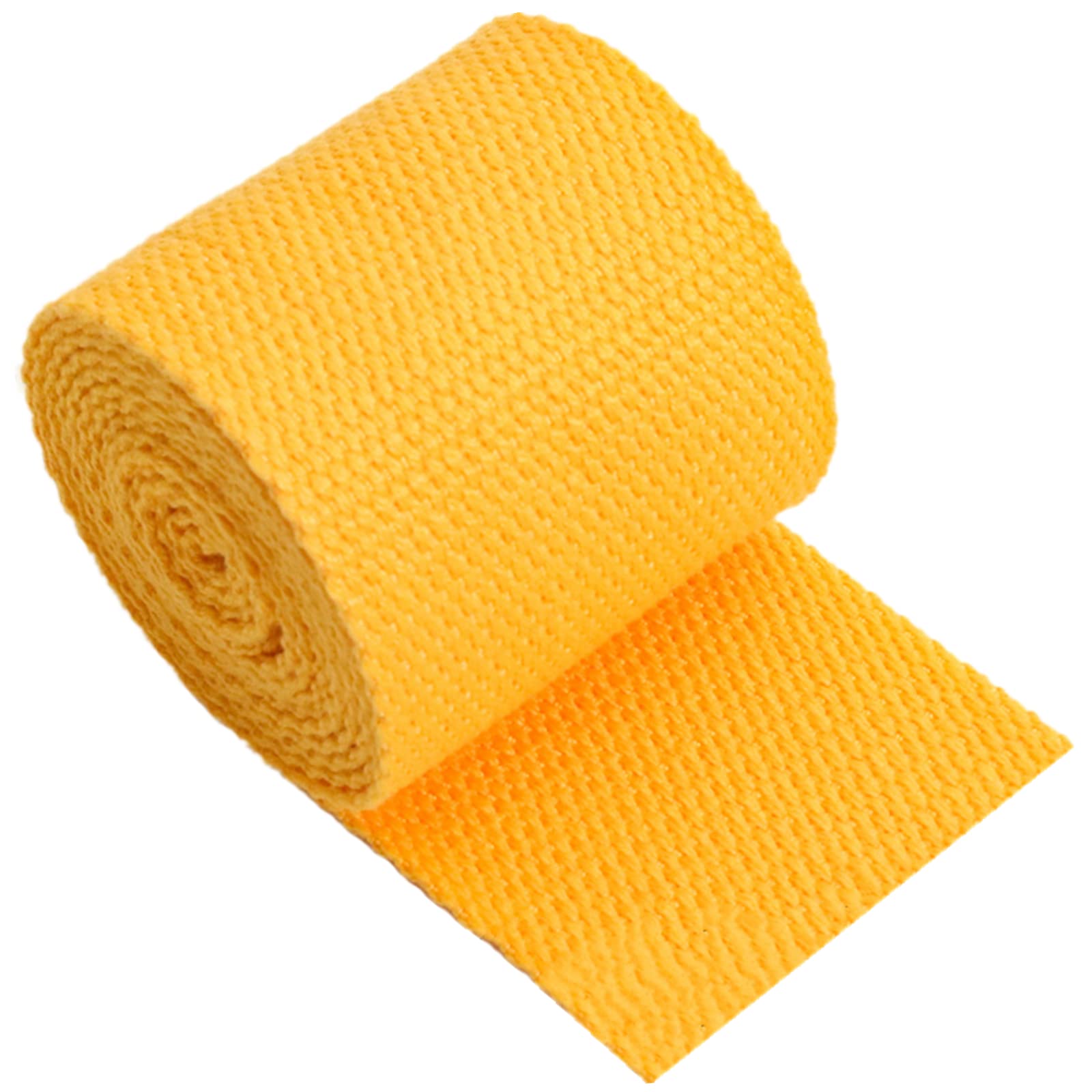 Nylon schweres Band Canvas-Baumwoll-Gurtband, 20 mm, Klebeband, Polsterung, Rucksack, Gepäck, Umreifung, DIY-Handwerk, 5/10/20 Yards Länge(Yellow,20MM x 10Yard) von NIUSABOU