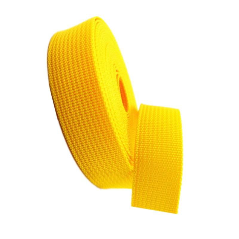 Nylon schweres Band Gurtband, Polypropylen-Umreifungsband for Taschen, Haustierhalsbänder, Heimwerkerarbeiten, 20 25 38 50 mm breit und 10 Yards(Yellow,25MM) von NIUSABOU