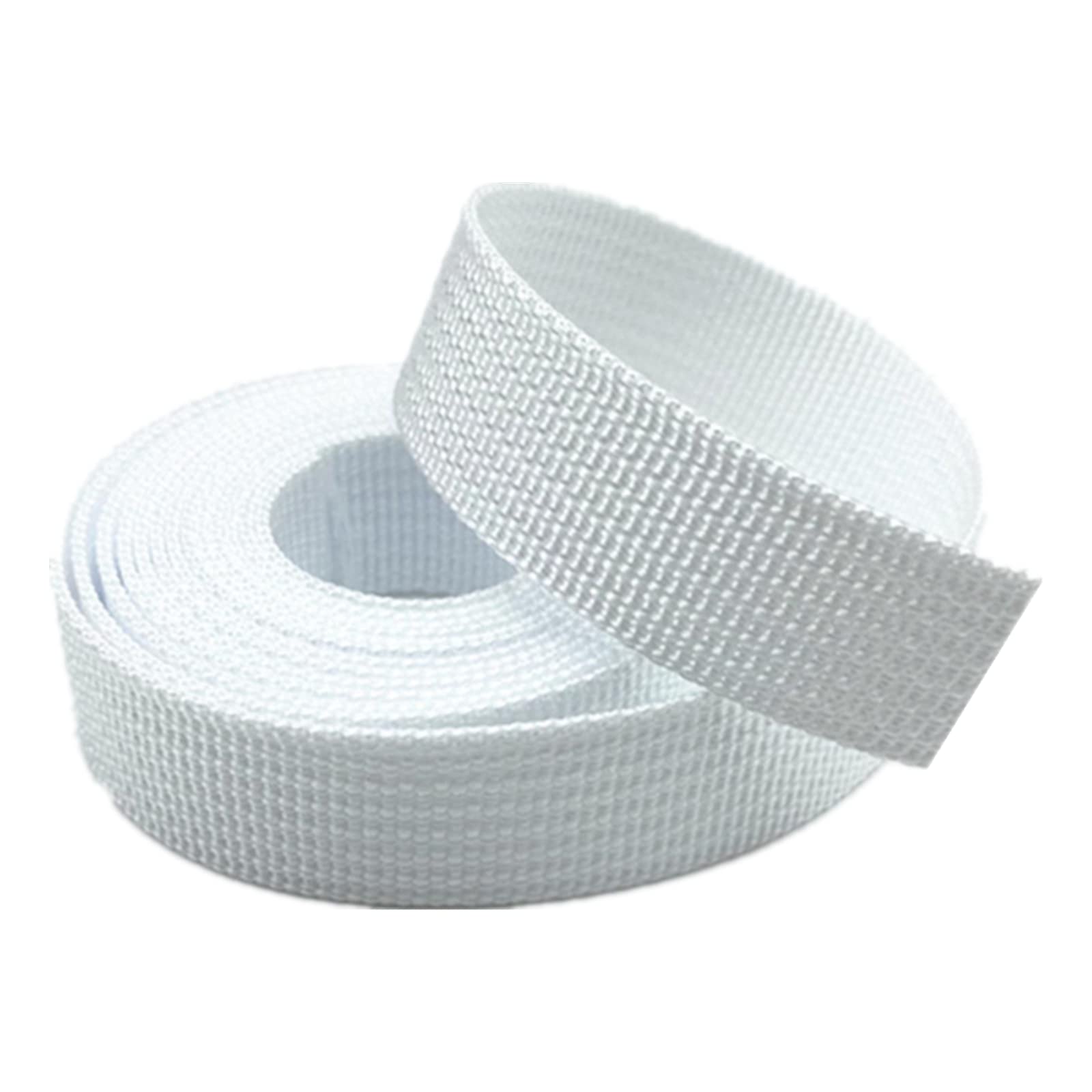 Nylon schweres Band Gurtband 50 mm, strapazierfähiges Polypropylen-Gurtband for Rucksäcke, Rucksäcke, Gepäck/Fracht-Umreifung(White,50MM x 20Yard) von NIUSABOU