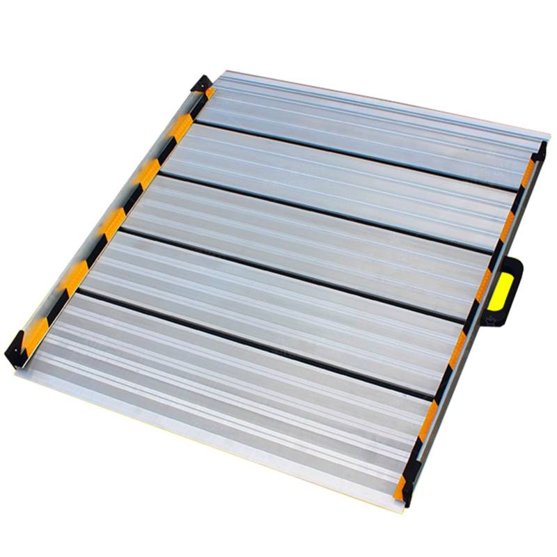 Rollstuhl Schwelle Übergang Aluminium-Schwellenrampe, Auffahrtsrampe am Straßenrand for Autos, for Rollstühle, Stufen, Treppen, Bordsteine, Türen(1200x750x55mm) von NIUSABOU