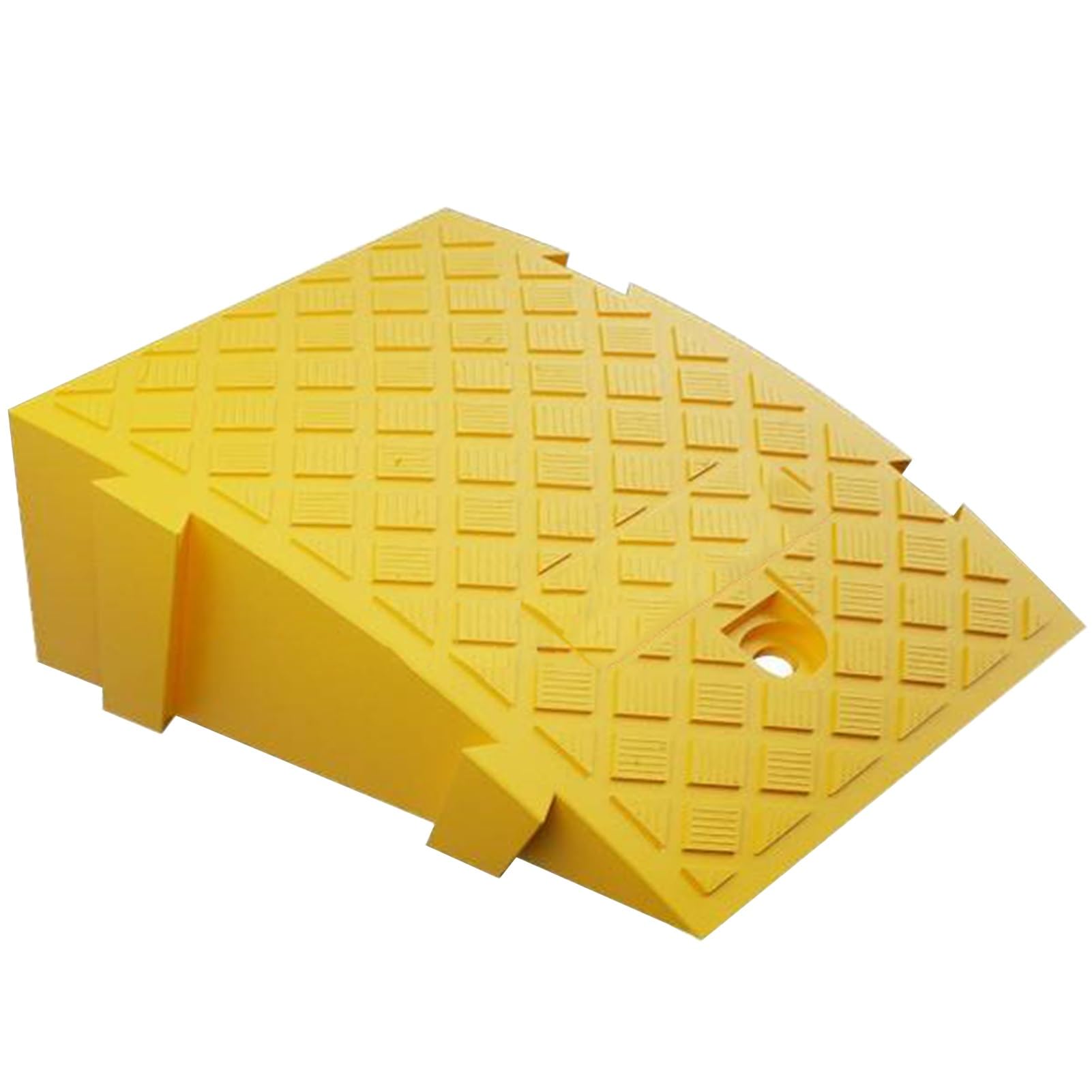 Rollstuhl Schwelle Übergang Auffahrtsrampe am Straßenrand for Autos, Gummirampen for Auto, Motorrad, Laderampe, LKW, Rollstuhl, Garage, Gehweg(Yellow,25x27x11cm) von NIUSABOU