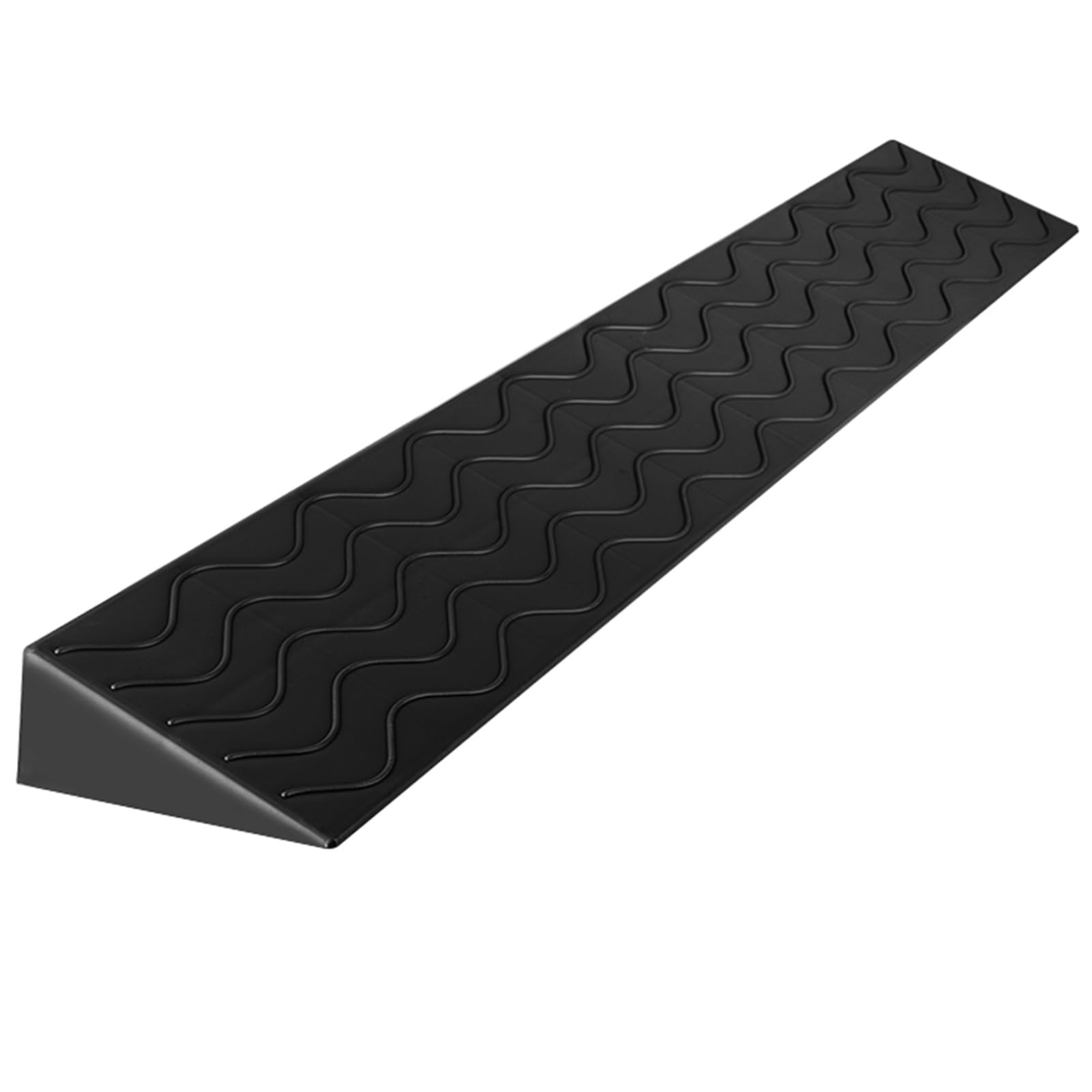 Rollstuhl Schwelle Übergang Kunststoff-Schwellenrampe, Rollstuhlrampe for den Innen- und Außenbereich, Badezimmer, Garage und Supermarkteingang(Black,100x13x6cm) von NIUSABOU