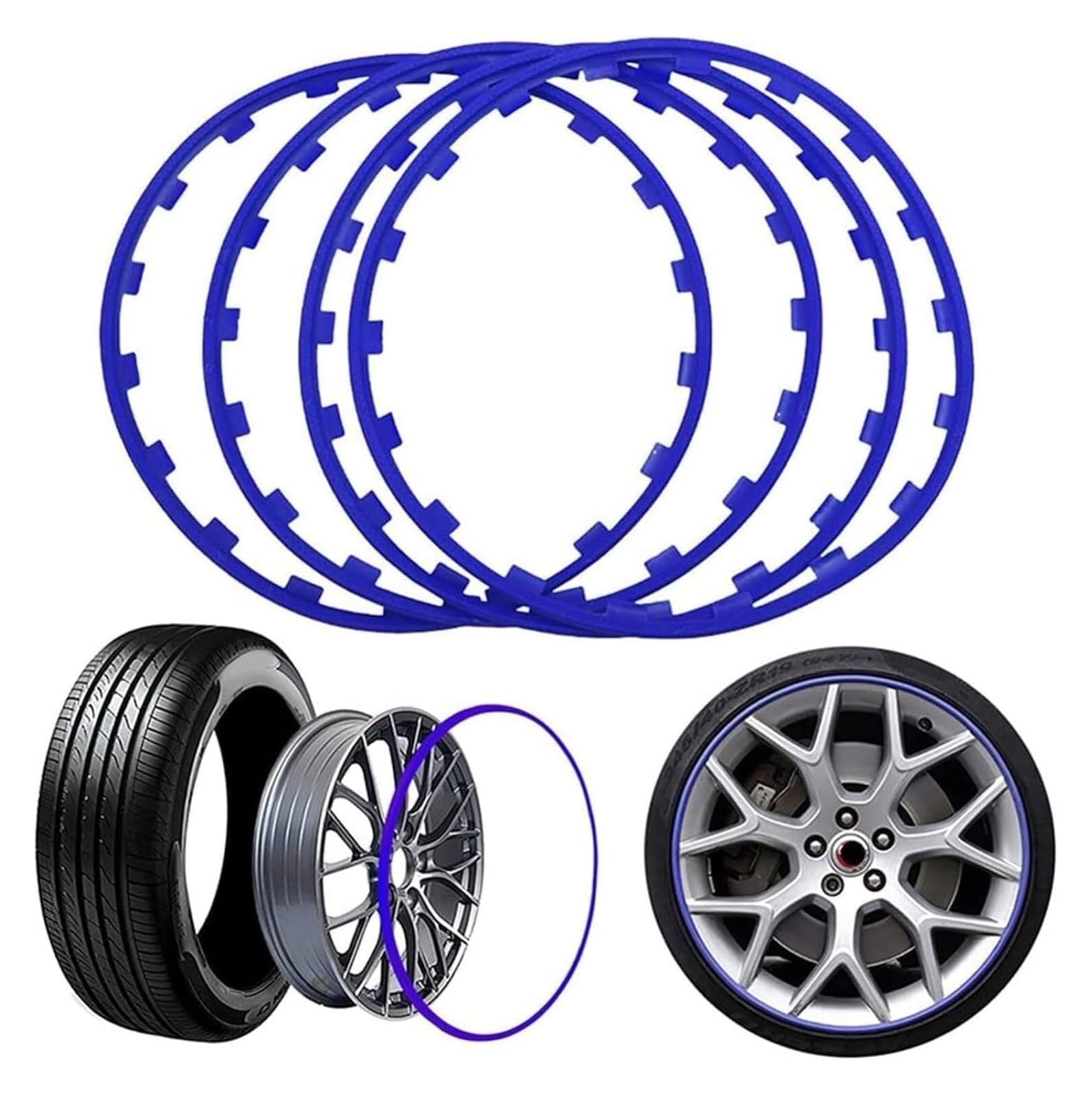 Schutzreifen aus Legierung Felgenschutz Leichtmetallfelgenschutz, 15-22 Zoll Radkanten dekorativer Schutzring, Reifenschutzabdeckung, Auto-Umrüstzubehör(Black (Black 19-3911tcx),21 inches) von NIUSABOU