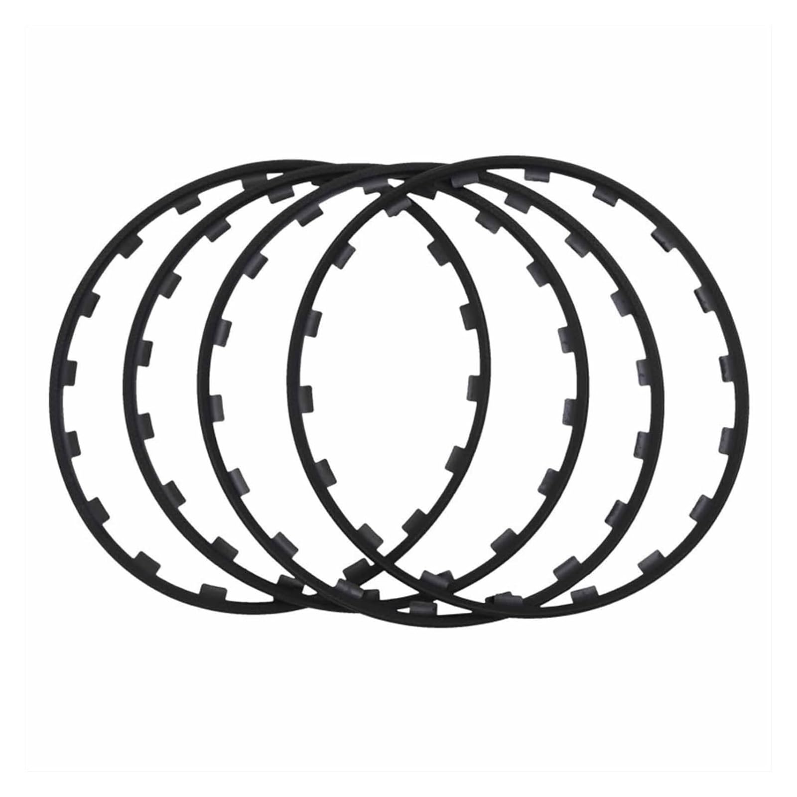 Schutzreifen aus Legierung Felgenschutz aus Leichtmetall, 16–20 Zoll, Universal-Reifenschutz, 4-teiliger Auto-Radschutzring, for die meisten Automodelle, langlebiges Auto-Umrüstset, Felgenzubehör(Blac von NIUSABOU