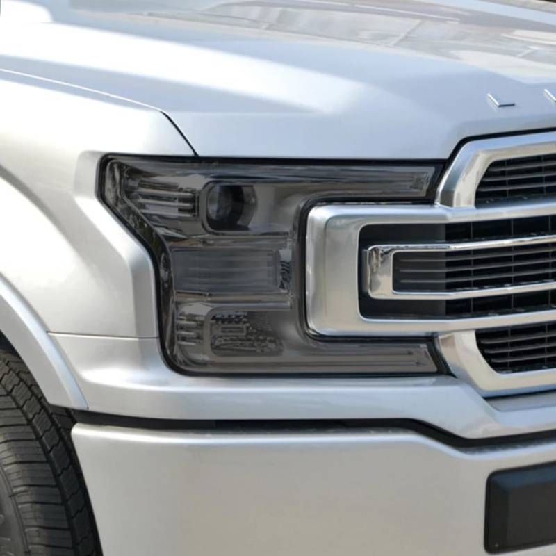 2 Stück Autoscheinwerfer-Schutzfolie, geräucherter schwarzer Tönungsfolien-Vinyl-Transparentaufkleber, für Ford F150 2015-2020 Raptor von NIUSAIFEI