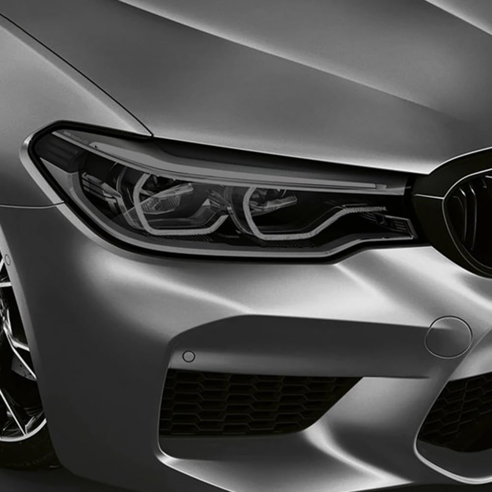 2 Stück Autoscheinwerfer Schutzfolie Scheinwerfer Restaurierung Transparent Schwarz Aufkleber, Für BMW M5 F10 F90 2011-2020 Zubehör von NIUSAIFEI