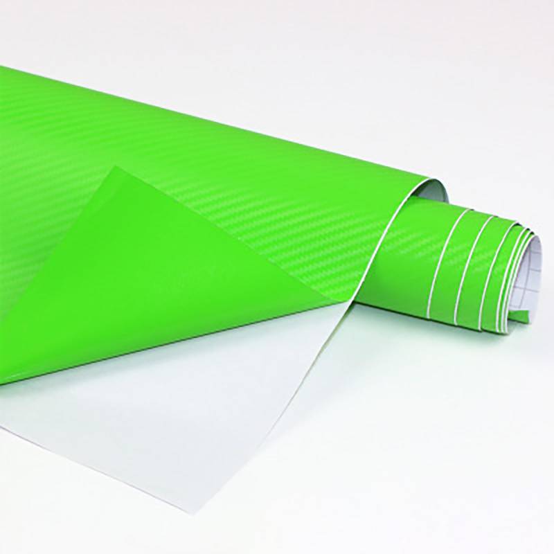 3D Carbon Folie Auto Selbsklebe, Autofolie Carbon Folie Aufkleber Vinyl Wrap, Glänzend Plotterfolie Vinyl, für DIY Auto, Motorrad, Innen/Außen, Autoaufkleber Autofolie (Green,1.27m*30cm) von NIUSAIFEI