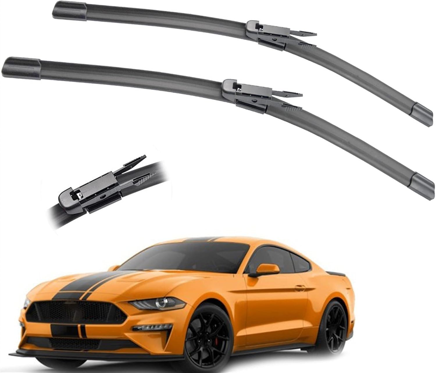 Scheibenwischer Für Ford,Mustang 2009-2019, Vorne Hinten Wischer Klingen Set Bürsten Fenster Windschutzscheibe Zubehör von NIVQH