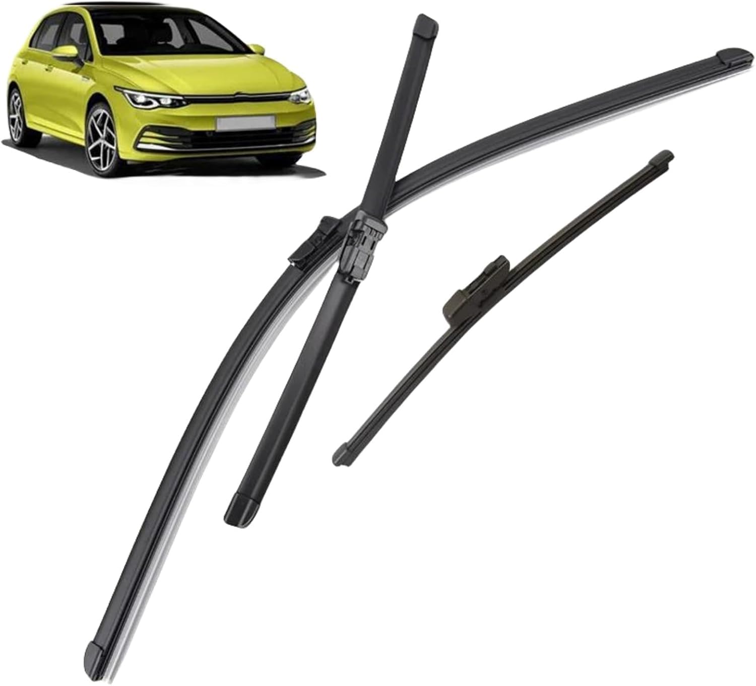 Scheibenwischer Für VW Golf 8 2020-2024 26"+18"+10", Vorne Hinten Wischer Klingen Set Bürsten Fenster Windschutzscheibe Zubehör von NIVQH