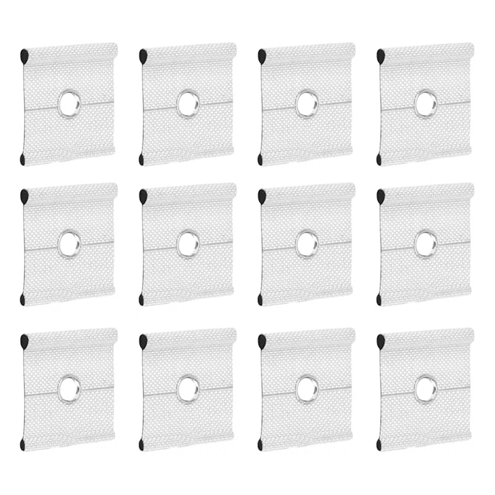 NIYATA 12 x Kederband, Kederleisten Klammern, Kederöse für Kederschiene, Kederöse Markisen Haken für Sonnensegel Keder für Kederschiene 5/6mm - 7/8mm, Weiß von NIYATA