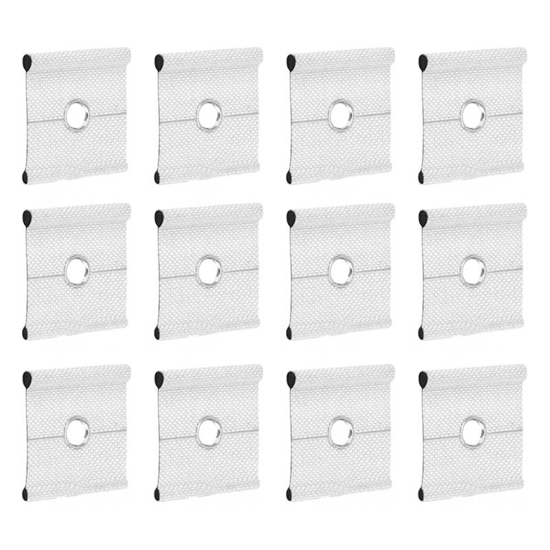 NIYATA 12 x Kederband, Kederleisten Klammern, Kederöse für Kederschiene, Kederöse Markisen Haken für Sonnensegel Keder für Kederschiene 5/6mm - 7/8mm, Weiß von NIYATA