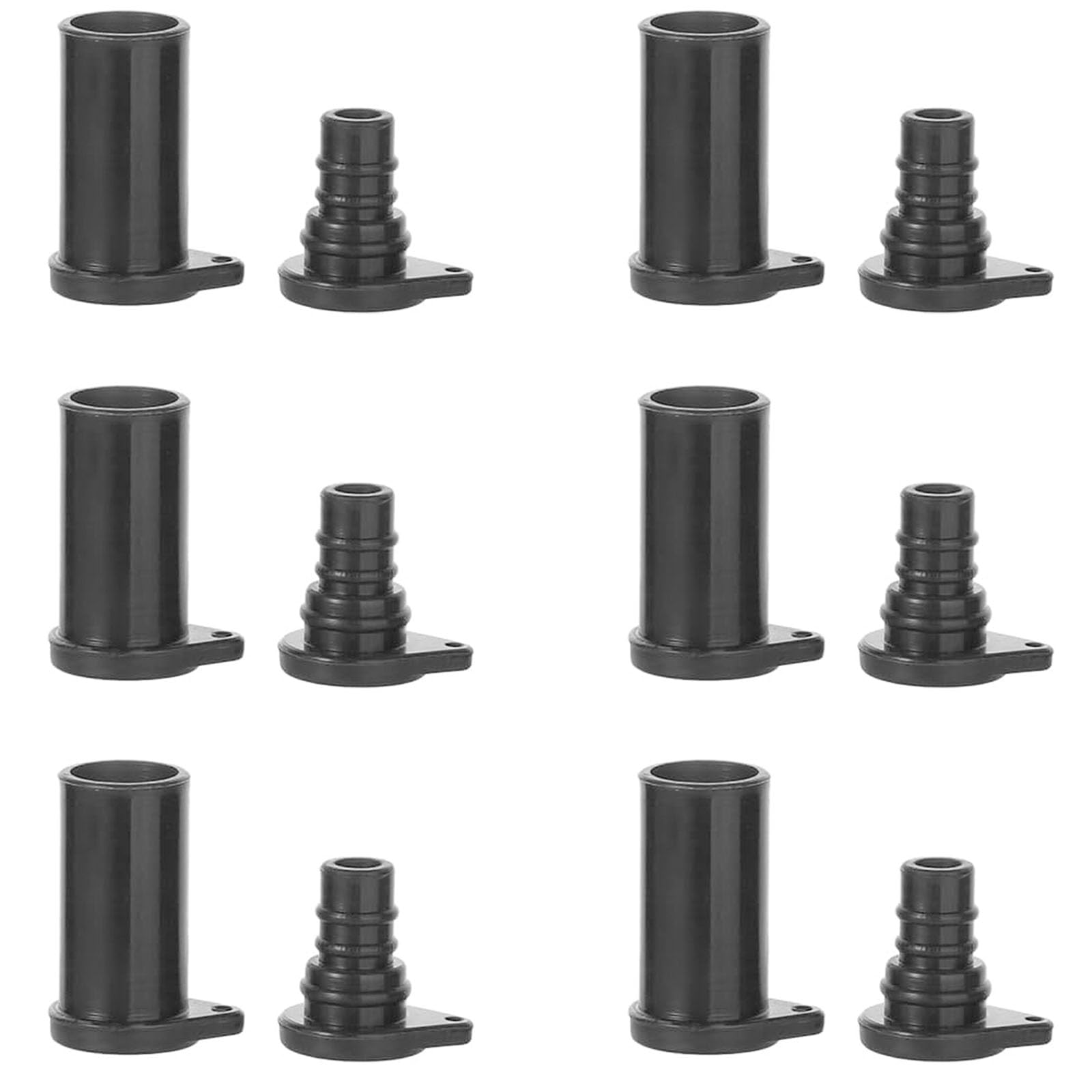 6 Paar Solarpanel Anschlusskappen, Solar Panel Connection Caps, Solar Stecker Staubstecker, MC4 Schützen Solarstecker Staubstecker, Solarkabel Endkappe mit Stecker und Buchse (Schwarz) von NIYATA