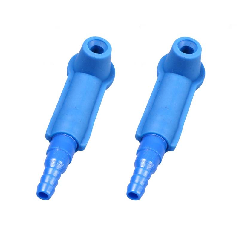 NIYATA 2 Pcs Entlüftungsadapter,Bremsflüssigkeitswechsler, Stecker Bremsflüssigkeit, Schlauch mit Entlüftungs-Adapter, Stecker Bremsflüssigkeit Ölwechsler ABS Blau für PKW LKW Baufahrzeuge von NIYATA