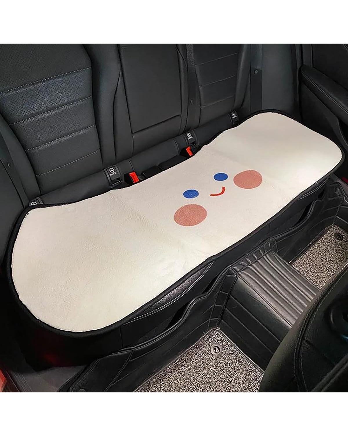 NJHZBH Autositzbezug Lammfell Winter Plüsch Cartoon Auto Vorder- Und Rücksitz Kissenbezüge Auto Innenausstattung Autositzkissen(Rear Cushion) von NJHZBH