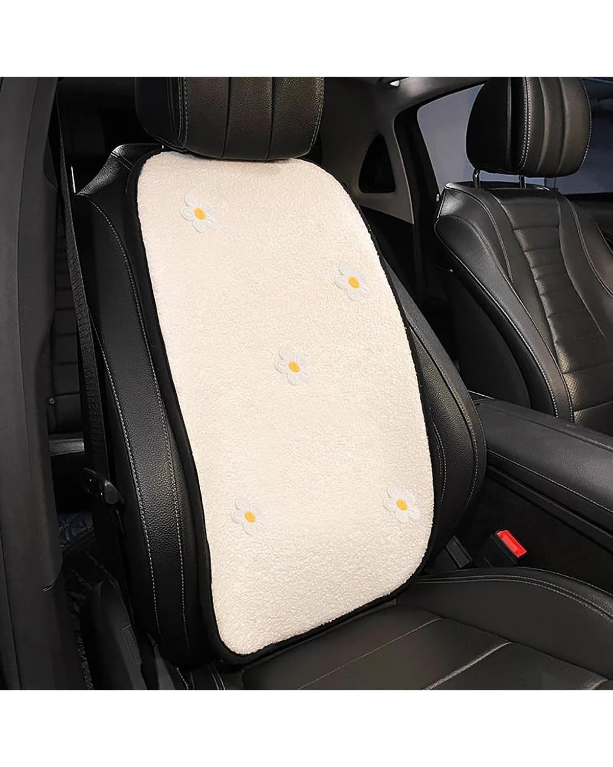 NJHZBH Autositzbezug Universal Winter Plüsch Cartoon Kreative Niedliche Blume Auto Schutz Pad Vier Jahreszeiten Universal Auto Sitzkissen Autositzkissen(Backrest Cushion) von NJHZBH