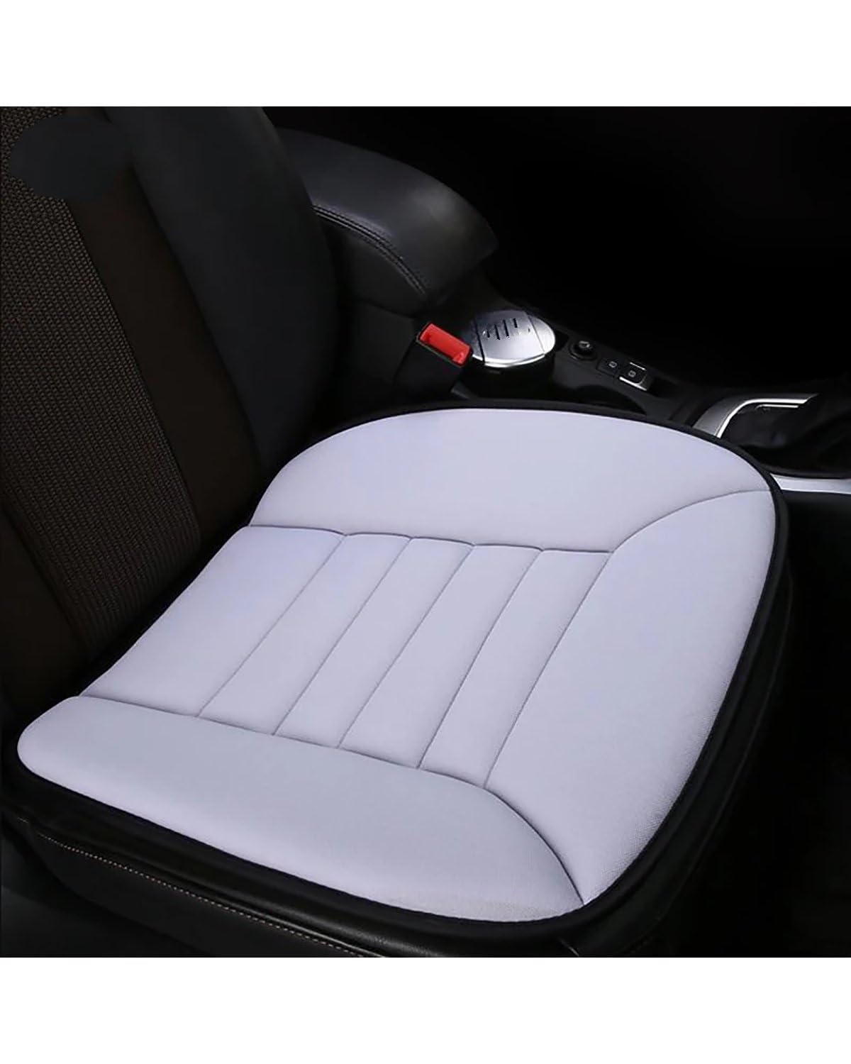 NJHZBH Autositzbezug Weiches Memory-Autositzkissen Universal-Sitz, Anti-Rutsch-Pad, Atmungsaktiv, Erhöhter Autositzbezug, Zubehör Autositzkissen(Gray pad 1pc) von NJHZBH