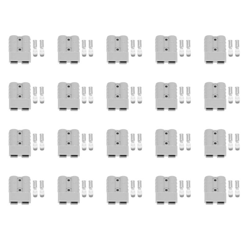 NJTHNTJR 20X für Anderson Style Stecken Verbinder 50A 600V 6-12AWG AC/DC Elektrowerkzeug für 6AWG Plattierte Massive Anschluss Stecker von NJTHNTJR