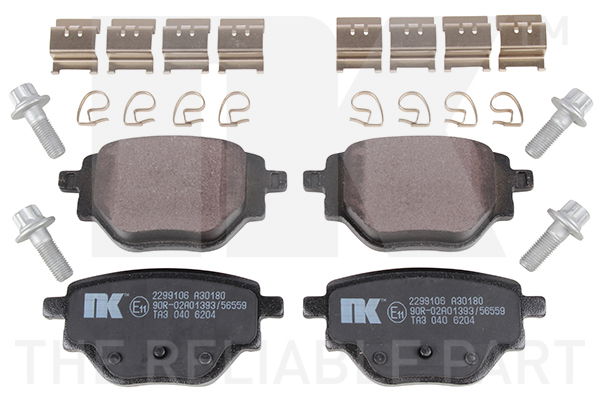 Bremsbelagsatz, Scheibenbremse Hinterachse NK 2299106 von NK