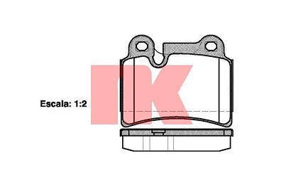 Nk Bremsbeläge hinten (Satz) [Hersteller-Nr. 224793] für VW von NK