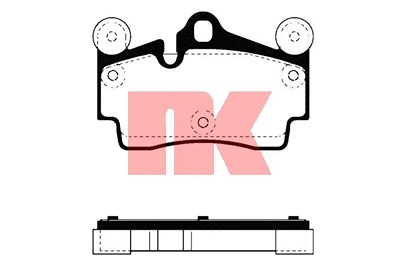 Nk Bremsbelagsatz, Scheibenbremse [Hersteller-Nr. 224773] für Audi, Porsche, VW von NK