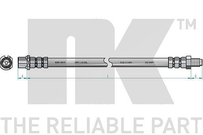 Nk Bremsschlauch [Hersteller-Nr. 8523144] für Fiat von NK