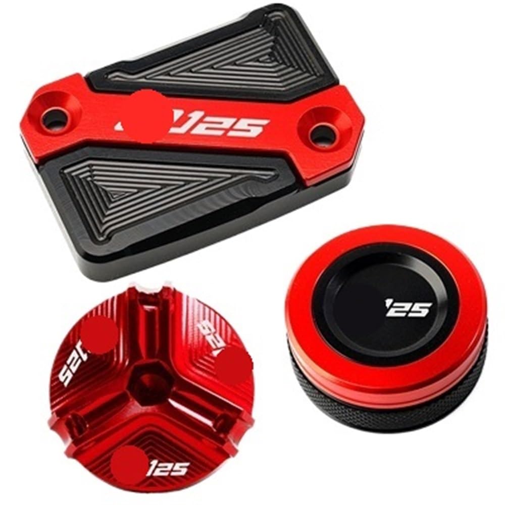 Bremspumpenabdeckung Für Ya&maha YZF R125 YZFR125 2008-2024 Motorrad Zylinder Abdeckung Vorne Hinten Brems Flüssigkeit Reservoir Kappe Öl Einfülldeckel von NLEZIZ