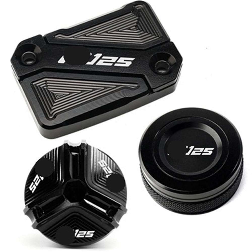 Bremspumpenabdeckung Für Ya&maha YZF R125 YZFR125 2008-2024 Motorrad Zylinder Abdeckung Vorne Hinten Brems Flüssigkeit Reservoir Kappe Öl Einfülldeckel von NLEZIZ