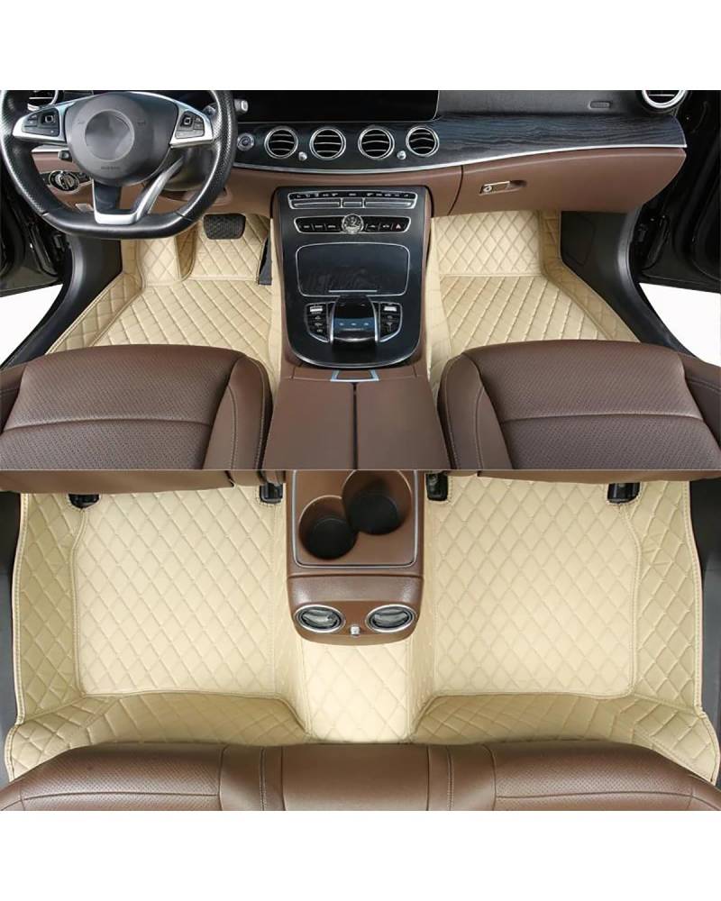 Auto Fussmatte Für Benz W164 2007 2008 2009 2010 2011 Komplettset wasserdichte rutschfeste Auto-Fußmatten Innenausstattung Zubehör Automatten Autofußmatten(Beige) von NLTNJI